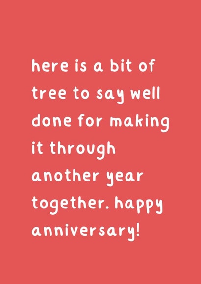 Funny Anniversary Card - For Significant Other - Bit Of Tree Anniversary created by Bit of Tree Cards