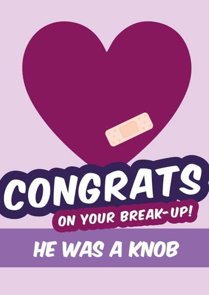 Funny Break-up Card - For Best Friend - Knob created by Leanne Creative