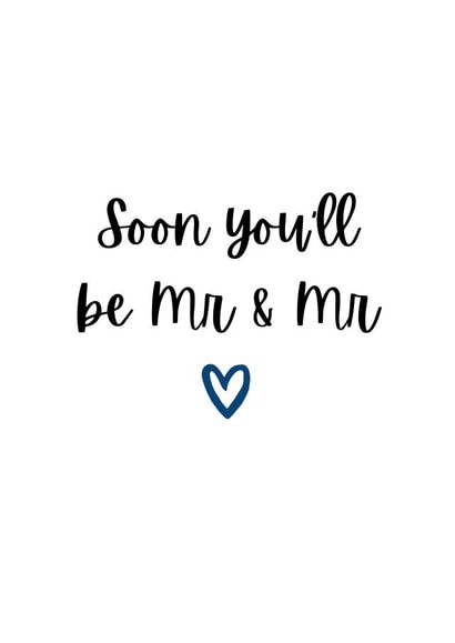 Cute Engagement Card - Mr & Mr - LGBTQ+ created by Amy (Hedgecards)