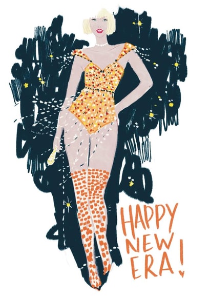 Taylor Swift Happy Birthday Card created by Miss Magpie Fashion Spy