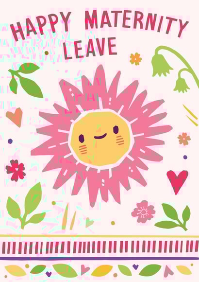 Cute Maternity Leave Card - Sunny Cheer created by Sarah-Anne Brown
