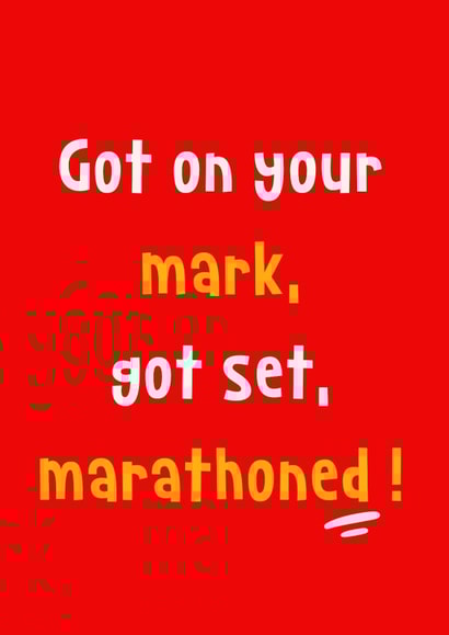 Marathon Completion Card - Well Done - For Marathon Runner created by Lisa Wardle