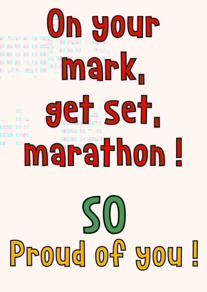 Supportive Well done Card - Marathon Runner - Proud Moment created by Lisa Wardle