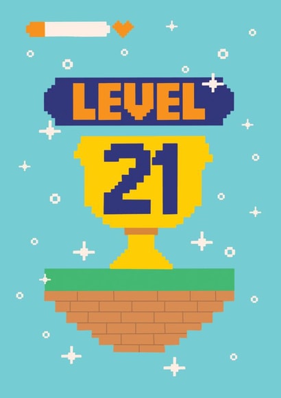 Fun 21st Birthday Card - For Him - Gaming created by Harkiran Kalsi