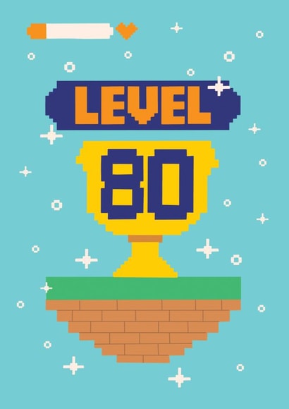 Fun 80th Birthday Card - For Him - Gaming created by Harkiran Kalsi