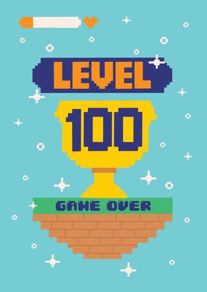 Fun 100th Birthday Card - For Him - Gaming created by Harkiran Kalsi