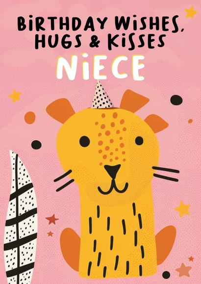 Cute Birthday Card - For Niece - Hugs & Kisses created by Foggish