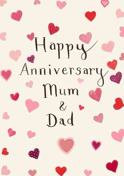 Pretty Anniversary Card - For Mum & Dad created by Love Lucy Illustration
