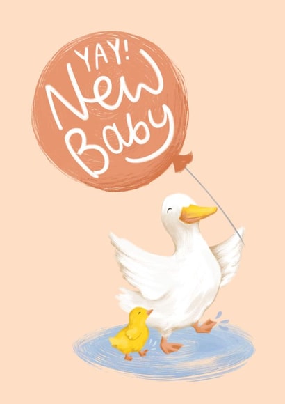 Cute New Baby Card - Ducks created by Debbie Daley Illustrations