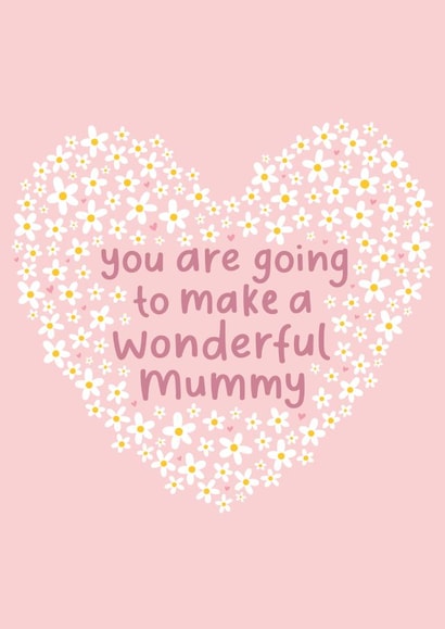 Heartfelt Baby Shower Card - Wonderful Mummy created by Fliss Muir