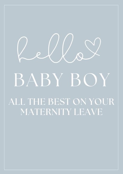 Cute maternity leave - expectant mother - maternity leave - baby boy created by Paper Party Cards