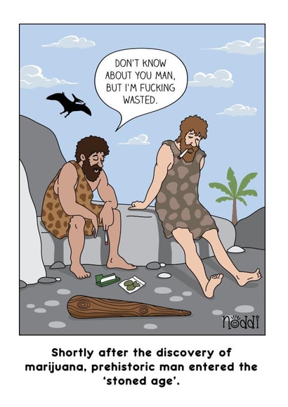 Funny Birthday Card - For Him - Stoned Age - Caveman Comic created by Liverpool Card Studio
