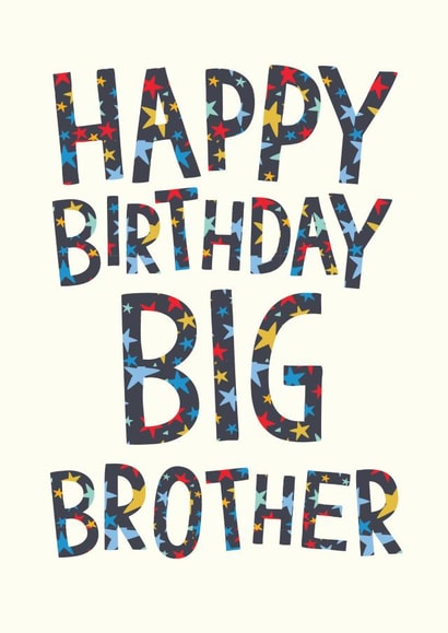 Classic Birthday Card - Big Brother - Older Brother created by The Boy and the Bear
