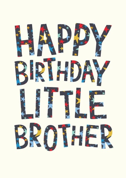 Classic Birthday Card - Little Brother - Younger Brother created by The Boy and the Bear