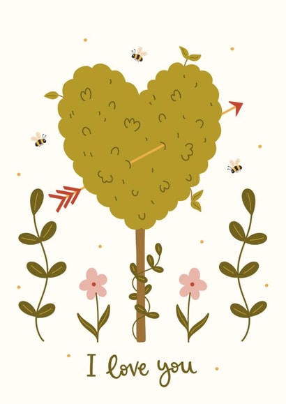 Cute Anniversary Card - For Her - I Love You created by Abbie Imagine
