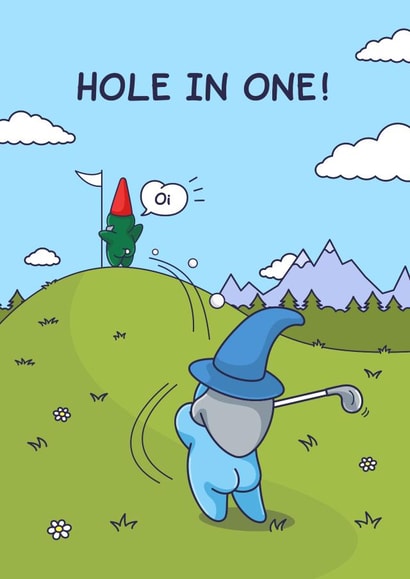 Funny Birthday Card - Golf - For Him - Hole In One created by Cheeky Legends