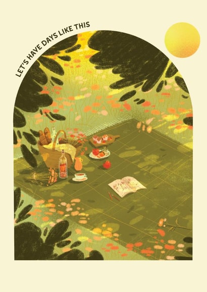 Pretty Friendship Card - Picnic - Summer Days created by Lione & Sheikh