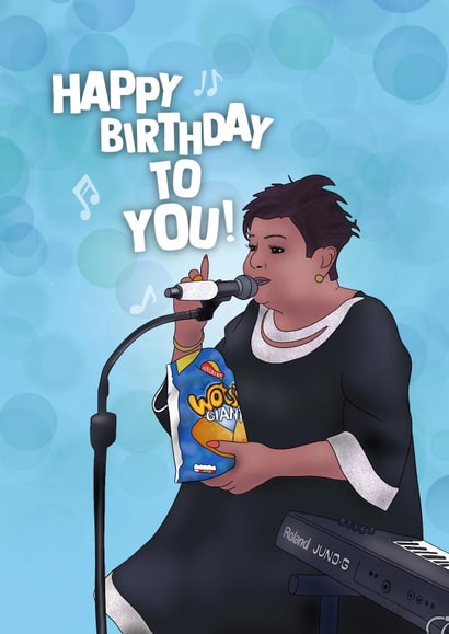 Funny Birthday Card - Crisps Karaoke - Happy Birthday to You created by I Draw Stuff 