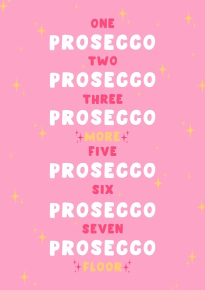 Funny Birthday Card - For Her - Prosecco created by Pink Peach Cards