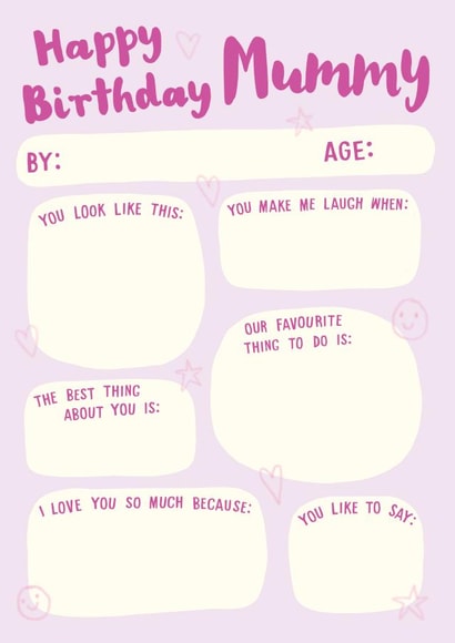 Cute DIY Birthday Card - For Mummy - From The Kids created by Sarah-Anne Brown