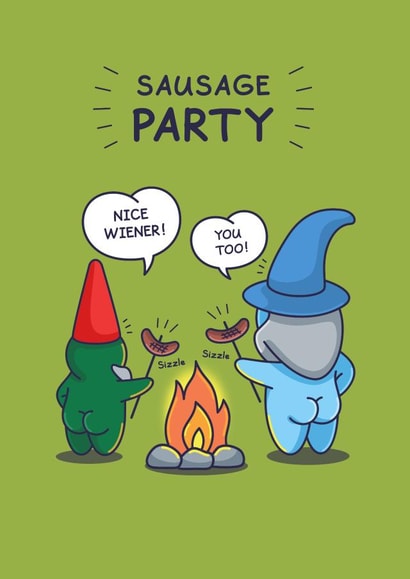 Funny Birthday Card - For Him - Nice Wiener! created by Cheeky Legends