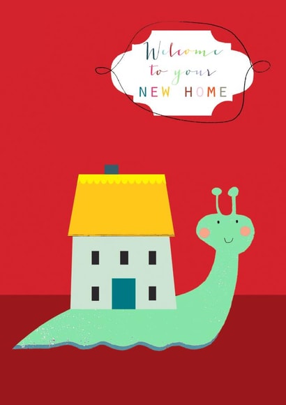 Funny New Home Card - Snail Shell House created by Kali Stileman