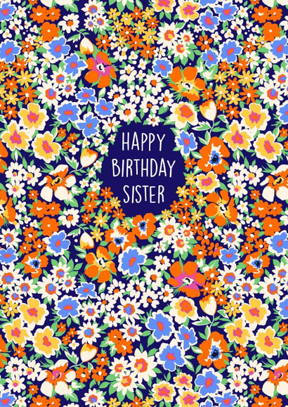 Pretty Birthday Card - For Sister - Floral created by Poppy & Mabel 