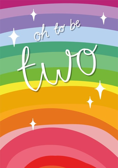 Cute Birthday Card - Oh to be Two - 2nd created by Two For Joy Illustration