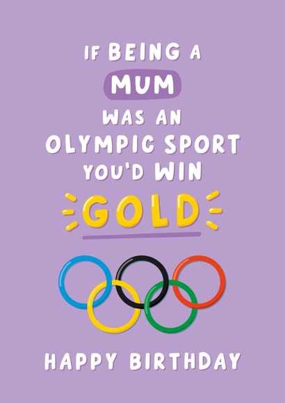 Heartfelt Birthday Card - For Mum - Olympic Games created by Fliss Muir