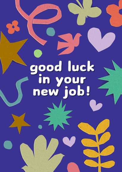 Scrapbook design good luck card - Good Luck In Your New Job created by Norie Lane