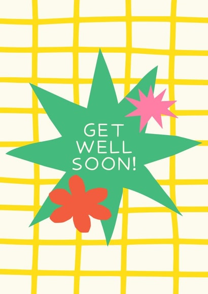Arty Get Well Soon Card - Graphic created by Norie Lane