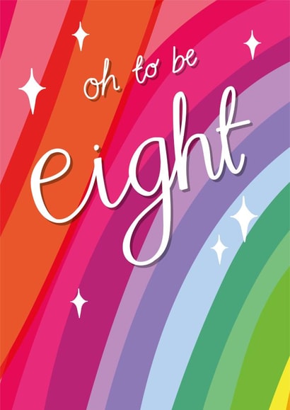 Cute Birthday Card - Oh to be Eight - 8th created by Two For Joy Illustration