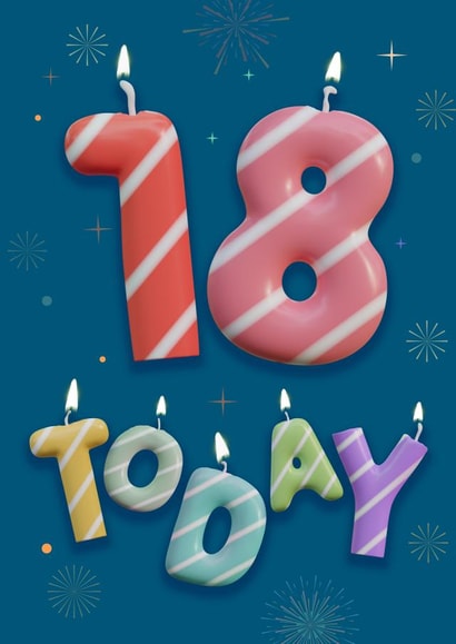 Classic 18th Birthday Card - Candles created by Art Thunderclap