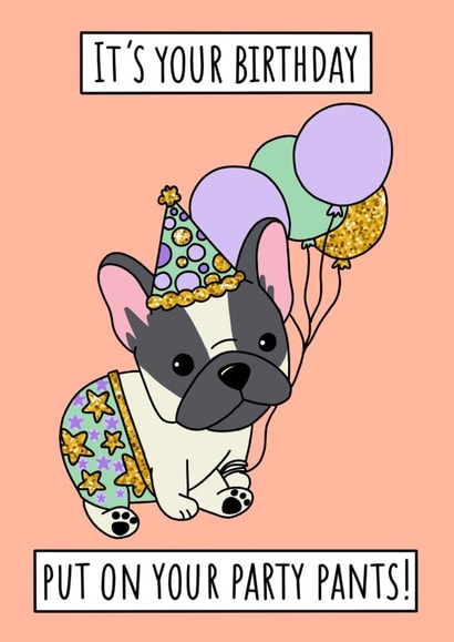 Cute birthday card for dog lover created by Natalie Tuck