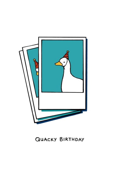 Cute Birthday Card - Duck Photo - Quacky Birthday created by Noah Edmund