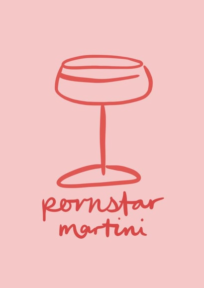 Arty Birthday Card - Pornstar Martini created by Sarah Nolloth Illustration