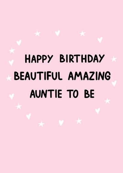 Cute Birthday Card - From The Bump - For Auntie To Be/ Sister created by HCD Illustration