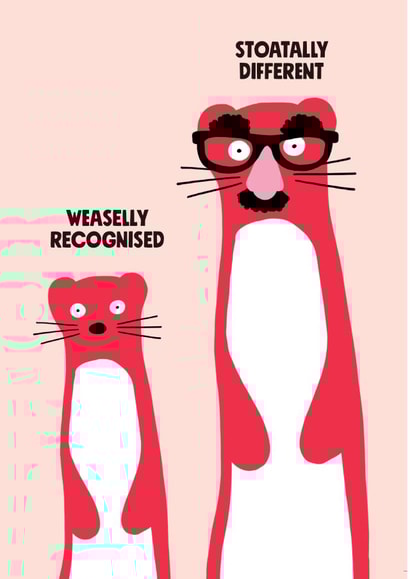 Funny Birthday Card - Stoat and Weasel Joke created by Stoats & Weasels