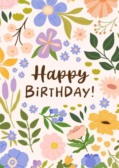 Pretty Birthday Card - For Her - Floral created by Romy Palstra
