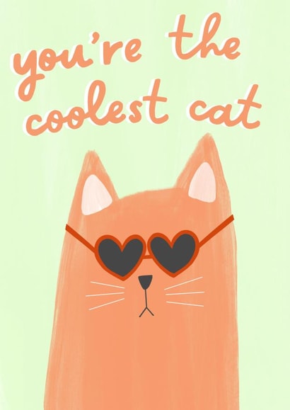 Cute Friendship Card - Coolest Cat created by Grumpy Cats