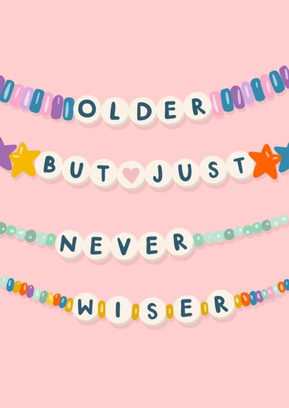 Cute Birthday Card - Taylor Swift - Older But Just Never Wiser created by Soggy Day Studio