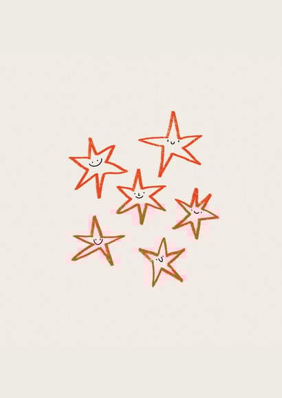 Cute Everyday Card - Hand Drawn Stars created by Kelly May Illustration
