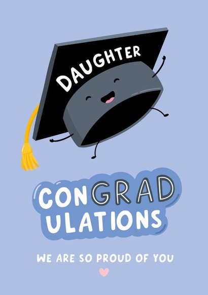 Cute Graduation Card - For Daughter - Proud of You created by Fliss Muir