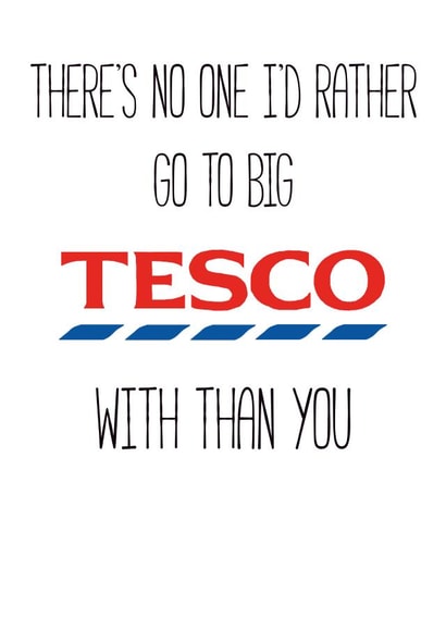 Funny Anniversary Card - Big Tesco created by Stars + Hearts Designs