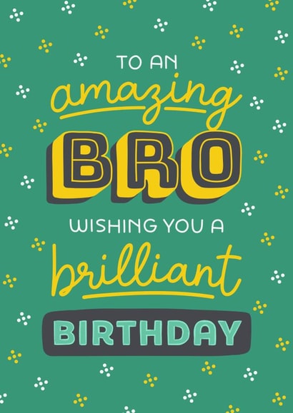 Cute Birthday Card - My Amazing Brother - Bro created by Evie Garnett Designs