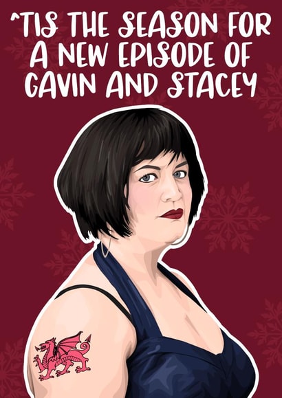 Funny Christmas Card - Gavin & Stacey - Nessa created by Pink + Pip