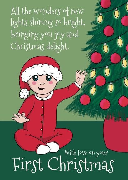 Babies First Christmas Card - Poem created by @Cupsie's Creations