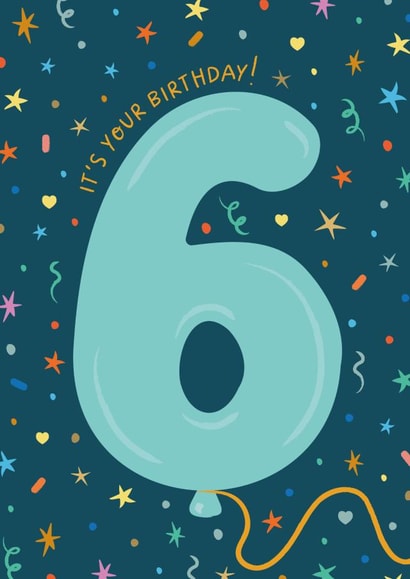 Cute Birthday Card for a 6 Year Old Boy created by The Pattern Press