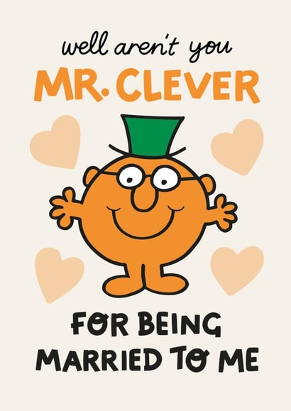 Funny Anniversary Card - Mr. Clever - Mr. Men - Husband created by Mr. Men