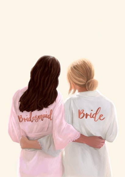 Bridesmaid Wedding Gift or Thank You created by Becca Doodles Design